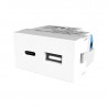 Módulo toma usb JELUZ PLATINUM usb + usb-c 3A blanco