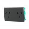 Módulo tomacorriente CAMBRE doble 10A polarizado easyfit sin derivación gris