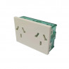Módulo tomacorriente CAMBRE 10A doble combinado polarizado easyfit blanco