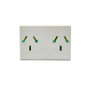 Módulo tomacorriente CAMBRE 10A doble combinado polarizado easyfit blanco