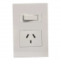 Conjunto armado CAMBRE S.XXI 1 punto y 1 tomacorriente combinado 10A blanco