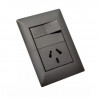 Conjunto armado CAMBRE S.XXII 1 combinacion y 1 tomacorriente combinado polarizado 10A gris