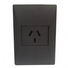 Conjunto armado CAMBRE S.XXII 1 tomacorriente combinado polarizado 10A gris