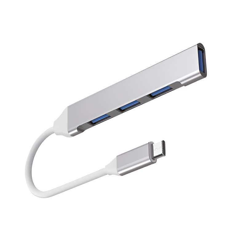 Hub USB tipo-C NETMAK NM-AC09 4 puertos Hub USB tipo-C NETMAK NM-AC09 4 puertos