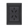 Conjunto armado CAMBRE S.XXII 2 tomacorrientes combinado polarizado 10A gris