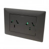 Conjunto armado CAMBRE S.XXII tomacorriente doble combinado polarizado 10A gris