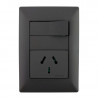 Conjunto armado CAMBRE S.XXII 1 combinacion y 1 tomacorriente combinado polarizado 10A gris