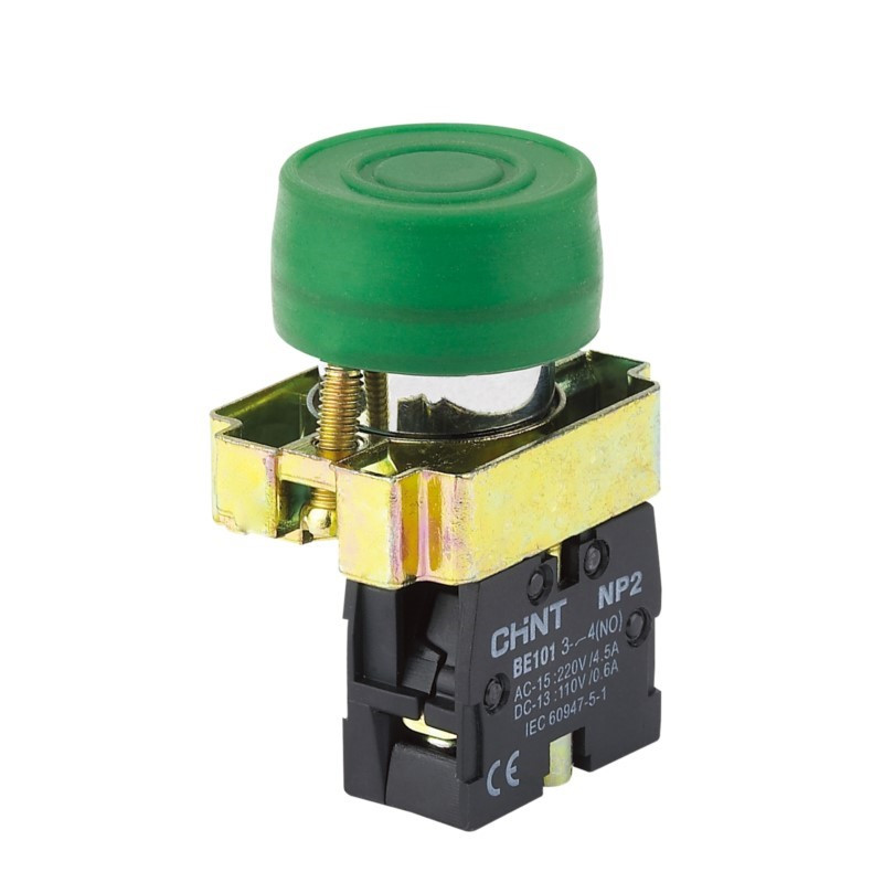 Pulsador CHINT NP2-BA31 1na 22mm verde metalico Pulsador CHINT NP2-BA31 1na 22mm verde metalico