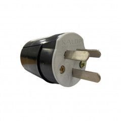 Ficha macho KALOP HEAVY DUTY perno chato movil 10A 250v negro