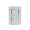 Conjunto armado SICA LIFE 1 punto y 1 tomacorriente combinado 10A blanco