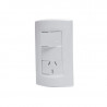 Conjunto armado SICA LIFE 1 punto y 1 tomacorriente combinado 10A blanco