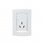 Conjunto armado SICA LIFE 1 tomacorriente polarizado 20A blanco