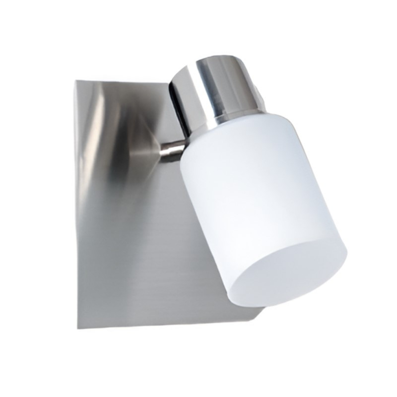Spot SAN JUSTO CUADRI para 1 luz E27 acero con tulipa tubo Spot SAN JUSTO CUADRI para 1 luz E27 acero con tulipa tubo
