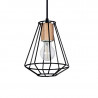 Colgante CARILUX RETRO jaula mini para 1 luz E27 negro