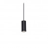 Colgante SAN JUSTO CANALS tubo para 1 luz GU10 negro