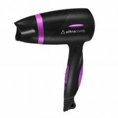Secador de pelo ULTRACOMB SC-4609 1400W 2 velocidades mango plegable negro