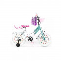Bicicleta FUTURA TWIGGY rodado 16 con canasto y porta muñeco celeste