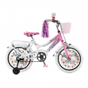 Bicicleta FUTURA TWIGGY rodado 16 con canasto y porta muñeco rosa