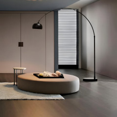 Lámpara de pie 180° ILUMINACIÓN ROCK L para 1 luz E27 arco ajustable blanco