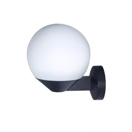 Aplique DABOR GLOBO OPAL globo para 1 luz E27 con brazo negro
