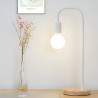 Lámpara de mesa CARILUX ESCANDINAVA para 1 luz E27 base paraiso blanco