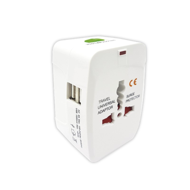 Adaptador viajero TBCIN AD-TRV09U 2 usb 125V 6A hasta 250V 13A Adaptador viajero TBCIN AD-TRV09U 2 usb 125V 6A hasta 250V 13A