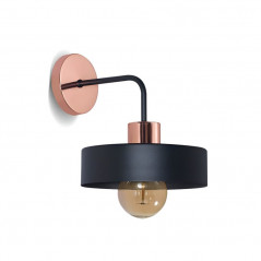 Aplique SAN JUSTO BALCARCE con brazo para 1 luz E27 negro y cobre