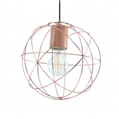 Colgante átomo CARILUX RETRO jaula mini para 1 luz E27 cromo 18cm outlet