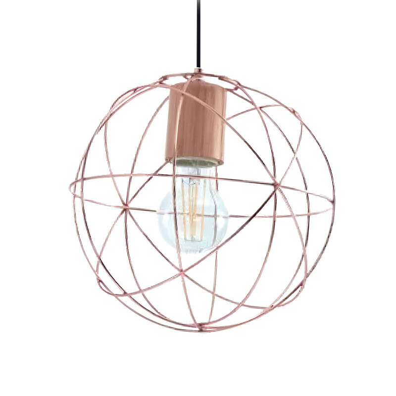 Colgante átomo CARILUX RETRO jaula mini para 1 luz E27 cromo 18cm outlet Colgante átomo CARILUX RETRO jaula mini para 1 luz E27 cromo 18cm outlet