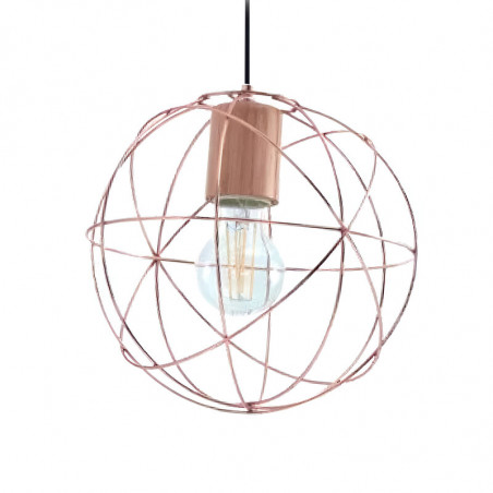 Colgante átomo CARILUX RETRO jaula mini para 1 luz E27 cromo 18cm outlet