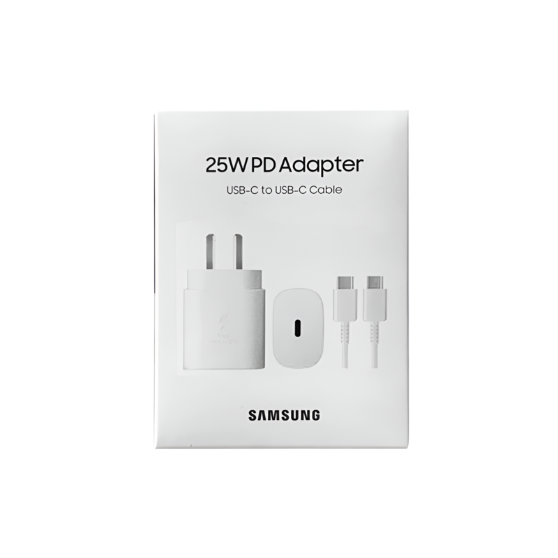 Cargador original SAMSUNG USB-C 25W carga rápida blanco con cable Cargador original SAMSUNG USB-C 25W carga rápida blanco con cable
