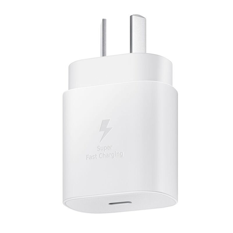 Cargador de pared SAMSUNG 25W carga rápida original blanco con cable