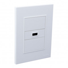 Conjunto armado CAMBRE BAUHAUS toma usb A 2.5A blanco