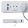 Prolongador KALOP 10A 5 tomas 2 USB 1.5 metros blanco