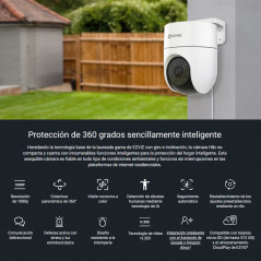 Cámara de seguridad EZVIZ H8C IP67 2MP paneo y seguimiento automático