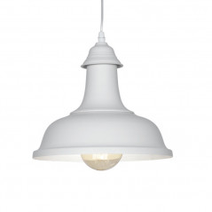 Colgante MARKAS MAEVE para 1 luz E27 chapa blanco