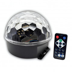 Bola disco led TBCin PARTY 6W RGB audiorítmica giratoria con control