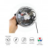 Bola disco led TBCin PARTY 6W RGB audiorítmica giratoria con control