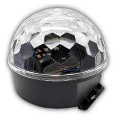 Bola disco led TBCin PARTY 6W RGB audiorítmica giratoria con control