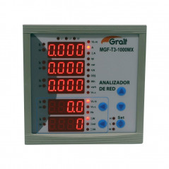 Analizador de tensión GRALF MGF-T3-1000MX trifásico con medición y cofimetro
