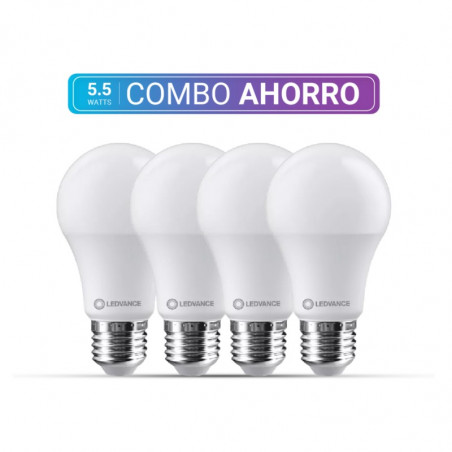 COMBO AHORRO LEDVANCE 4 lámparas led 5.5W luz fría
