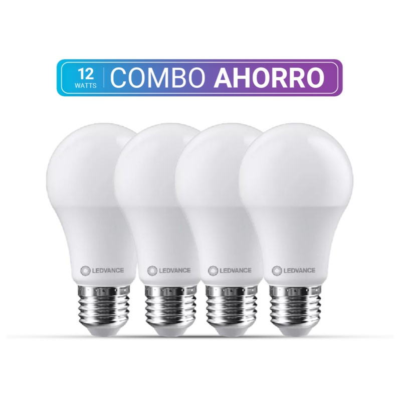 COMBO AHORRO LEDVANCE 4 lámparas led 12W luz fría