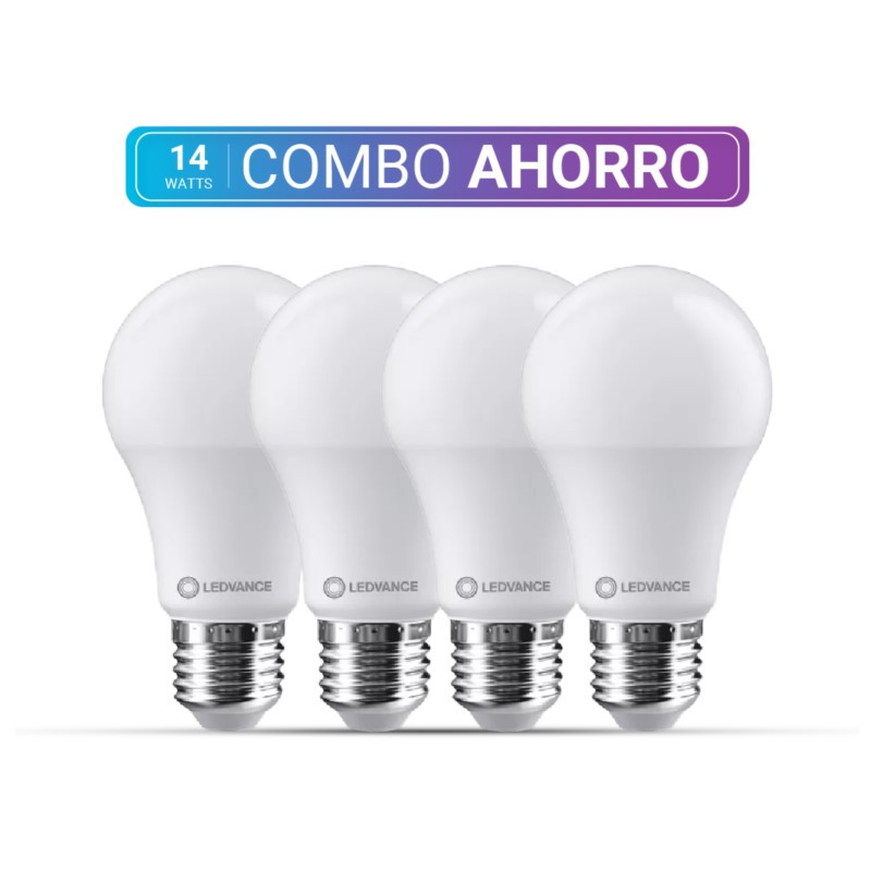 COMBO AHORRO LEDVANCE 4 lámparas led 14W luz fría