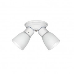 Aplique para ventilador SAN JUSTO para 2 luces E27 tulipa acero base redonda