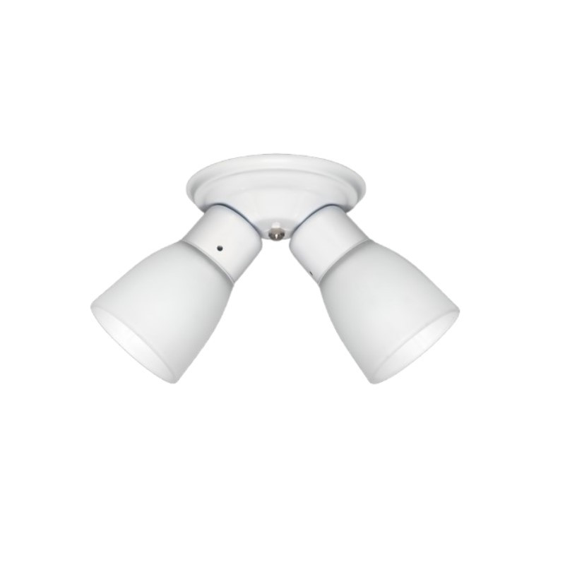 Aplique de ventilador SAN JUSTO BELEN para 2 luces E27 acero