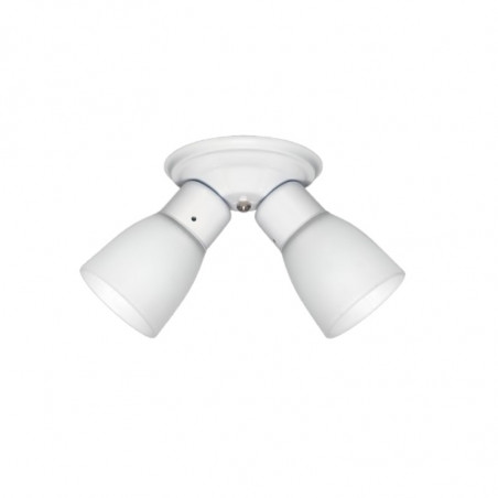 Aplique de ventilador SAN JUSTO BELEN para 2 luces E27 acero