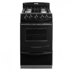 Cocina ESCORIAL CANDOR BLACK gas licuado 51cm 4 hornallas negro outlet