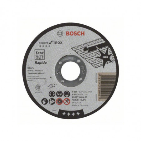 Disco de corte BOSCH bravo inox 115 x 1mm