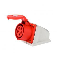 Tomacorriente STECK NEWKON 3P+N+T 16A 380/440V 9h IP44 rojo sobreponer