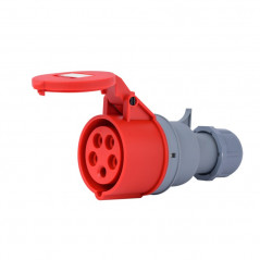 Tomacorriente STECK TRITON 3P+N+T 32A 380/440V 6h IP44 rojo movil